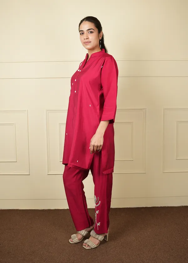 Maroon_Trendy_Design_Co-Ord_Set_For_Women