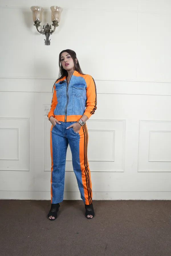 Orange_&_Blue_Denim_Co-Ord_Set_For_Women