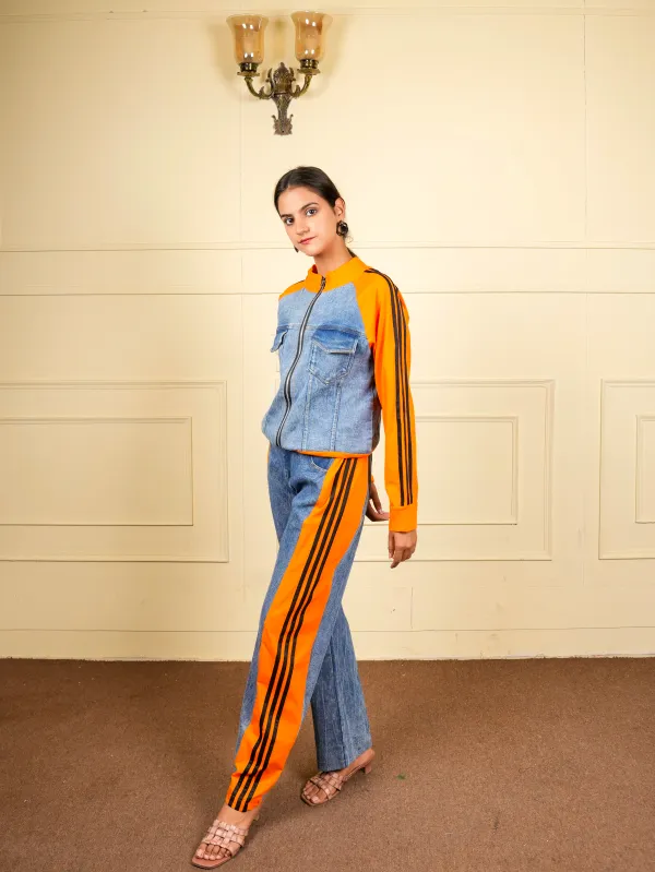 Orange_&_Blue_Denim_Co-Ord_Set_For_Women