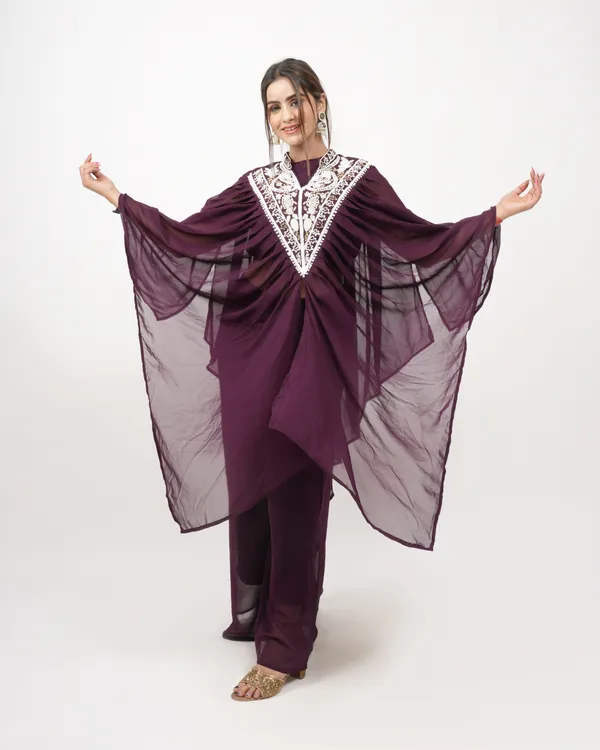 Wine_Designer_Kaftan_Set_For_Women