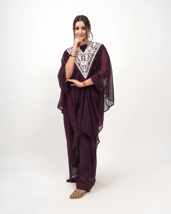Wine_Designer_Kaftan_Set_For_Women