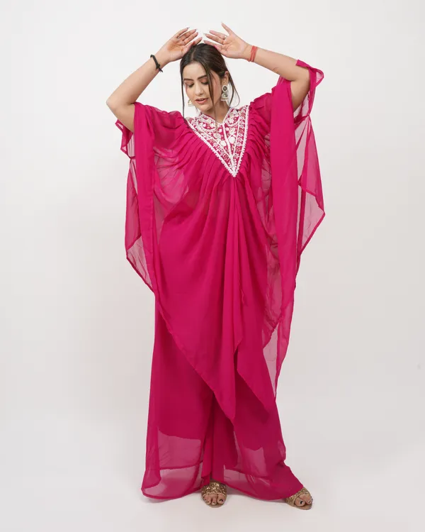 Red_Designer_Kaftan_Set_For_Women
