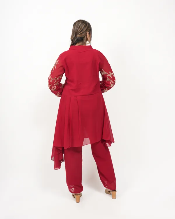 Maroon_Trendy_Design_Designer_Co-Ord_Set_For_Women
