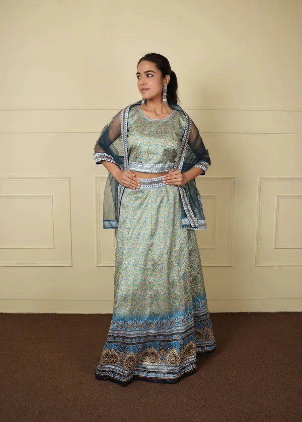 Green_Blue_Designer_Lehenga_Set_For_Women