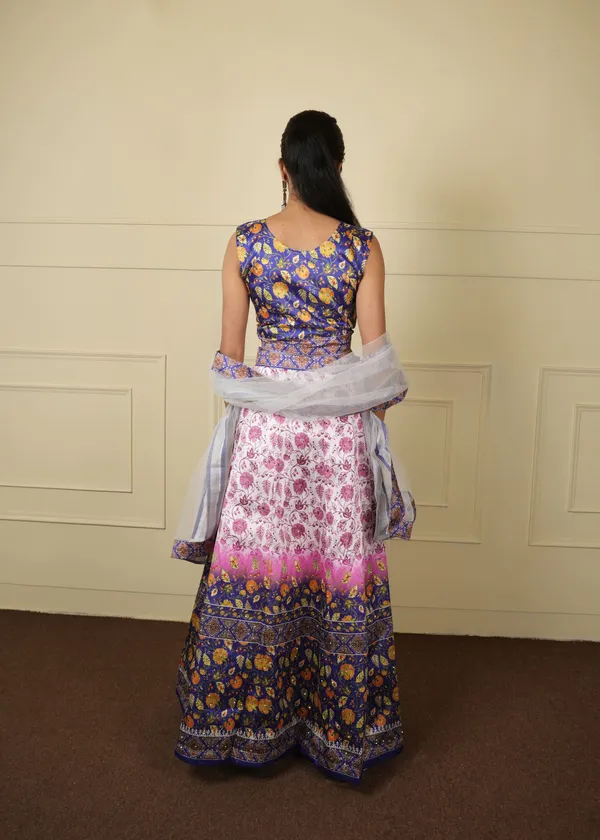 Blue_Cream_Designer_Lehenga_Set_For_Women