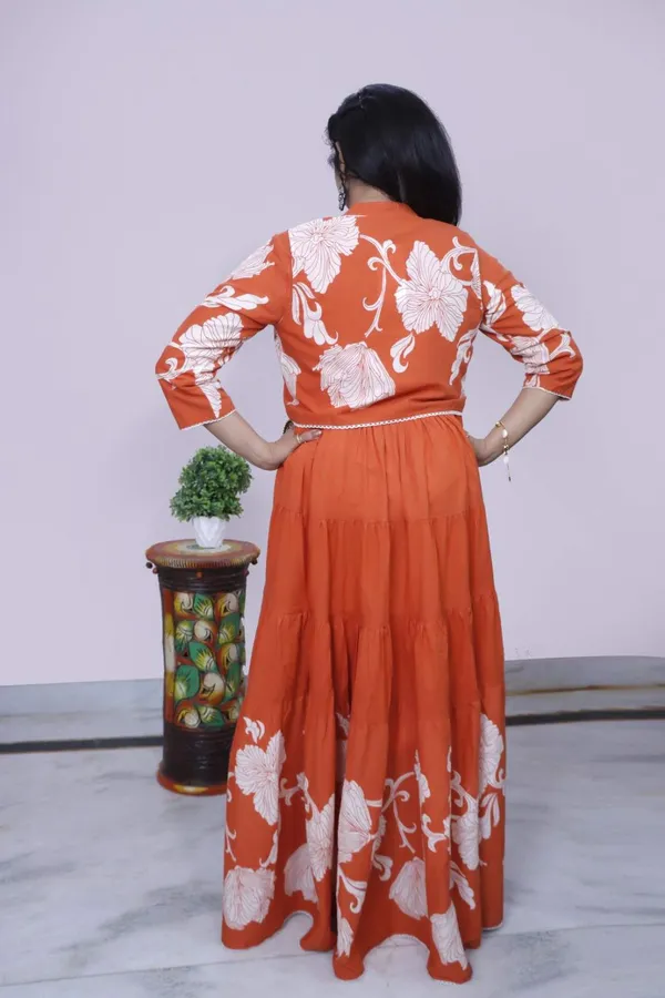 Rust_Orange_Floral_Printed_Fla_Maxi_Dress_For_Women