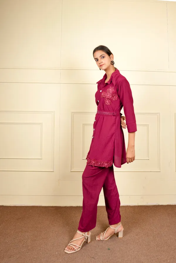 Maroon_Imported_Co-_Ord_Set_For_Women