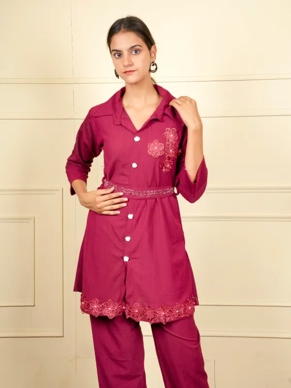 Maroon_Imported_Co-_Ord_Set_For_Women
