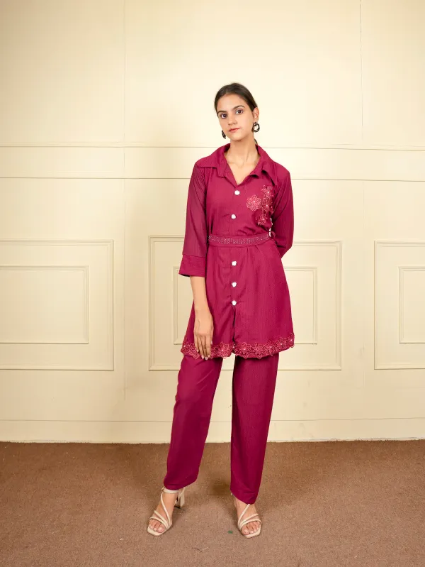 Maroon_Imported_Co-_Ord_Set_For_Women