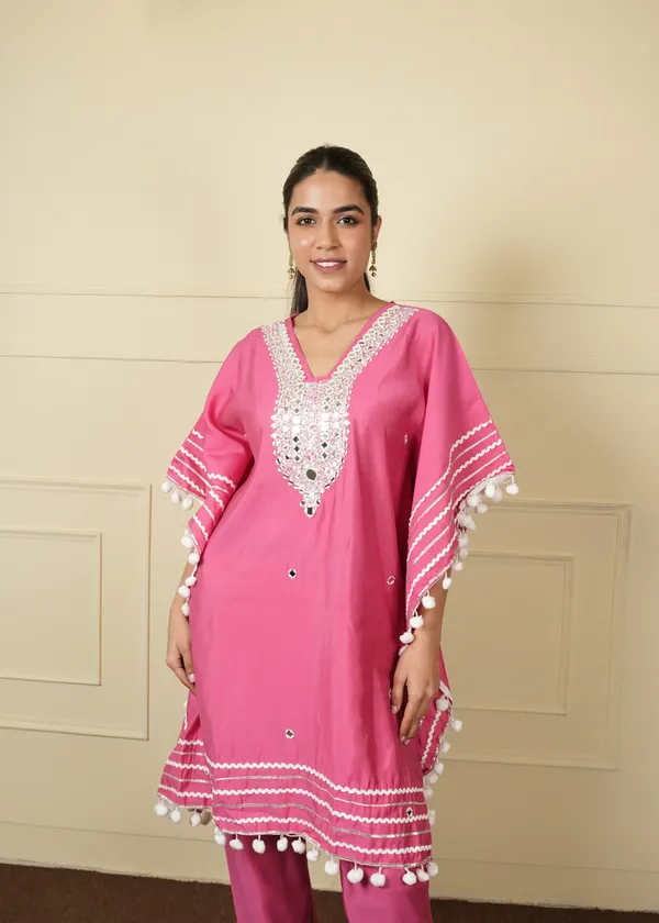 Pink_Trendy_Design_Kaftan_Co-Ord_Set_For_Women
