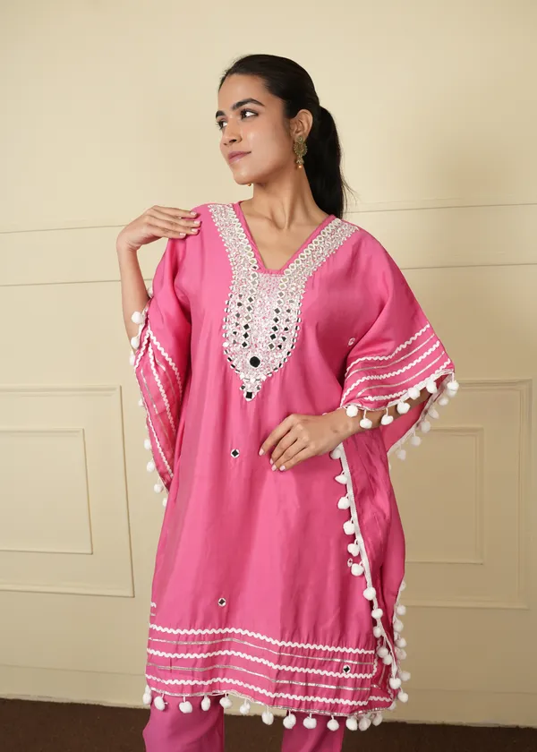 Pink_Trendy_Design_Kaftan_Co-Ord_Set_For_Women