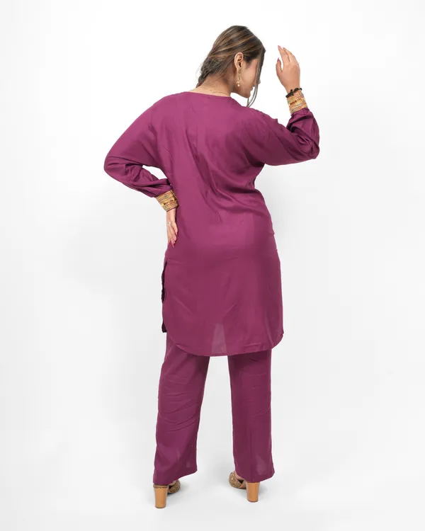 Purple_Trendy_Design_Kurti_Pant_Co-Ord_Set_For_Women