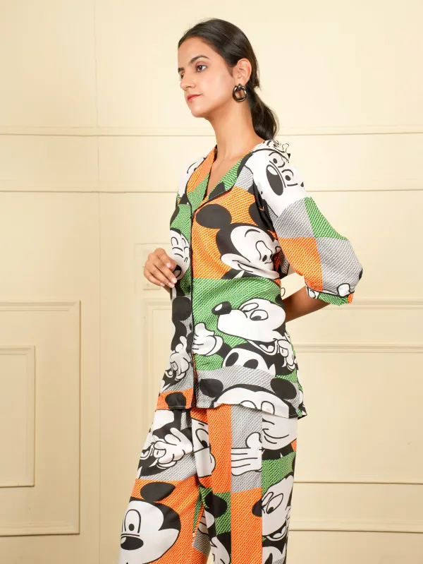 Multicolor_Mickey_Co-Ord_Set_For_Women