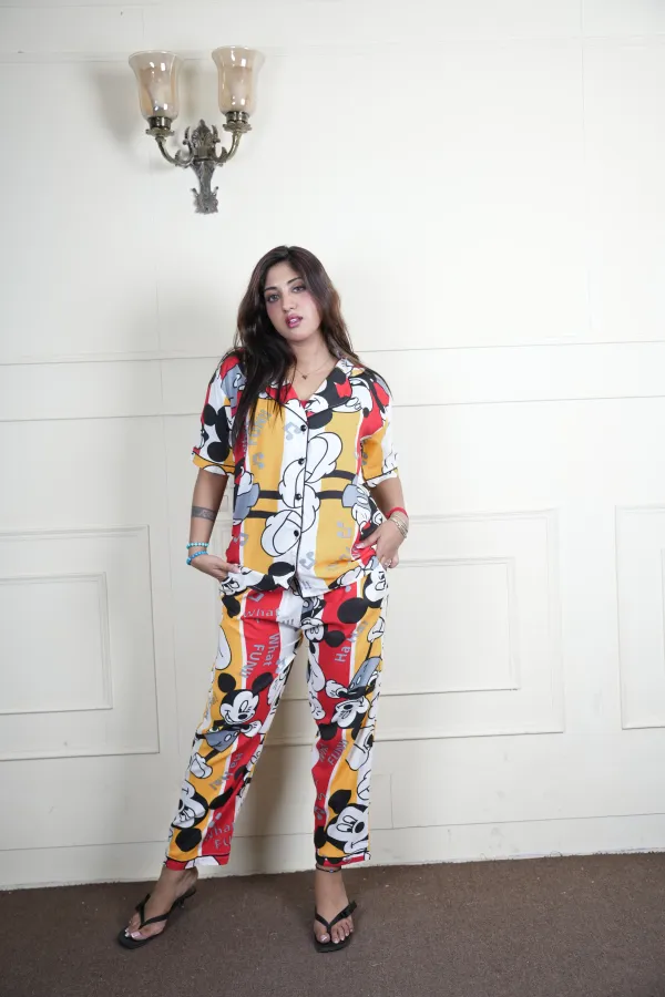 Multicolor_Mickey_Co-Ord_Set_For_Women
