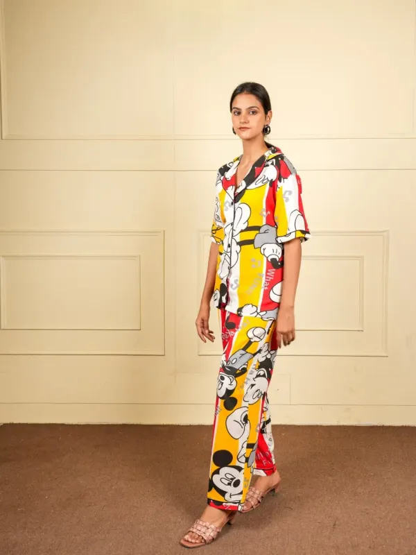 Multicolor_Mickey_Co-Ord_Set_For_Women