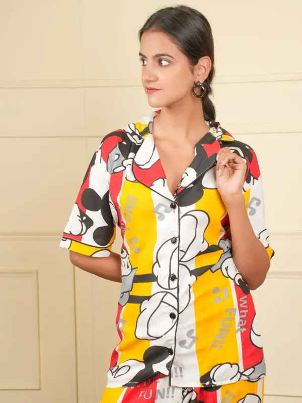 Multicolor_Mickey_Co-Ord_Set_For_Women