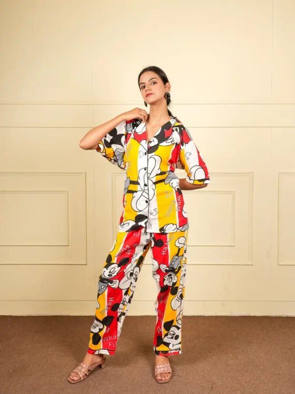 Multicolor_Mickey_Co-Ord_Set_For_Women