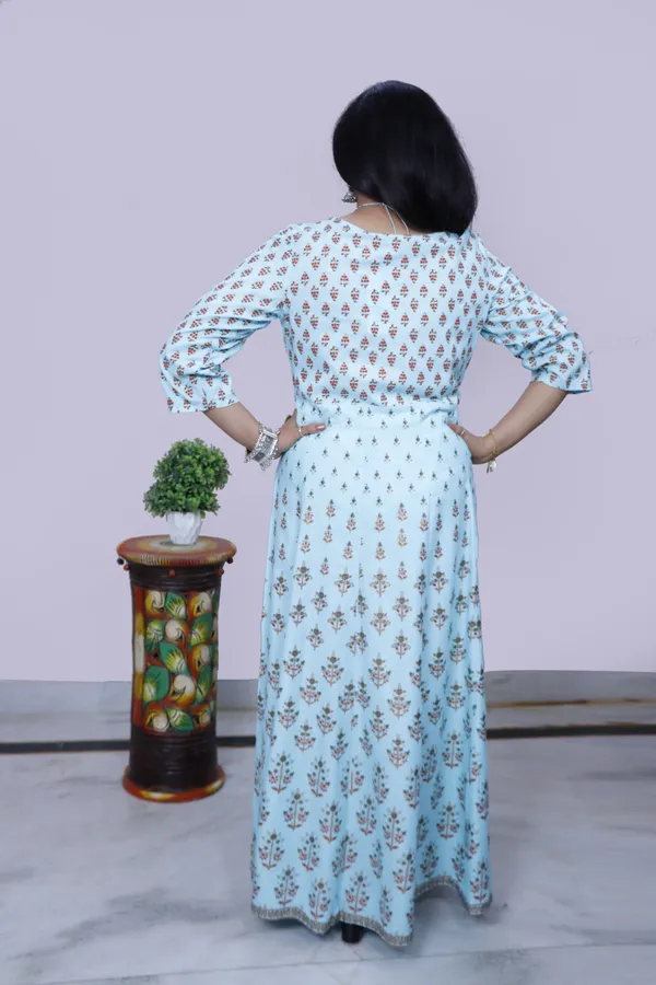 Multicolor_Printed_Flared_Maxi_Gown_Dress_For_Women