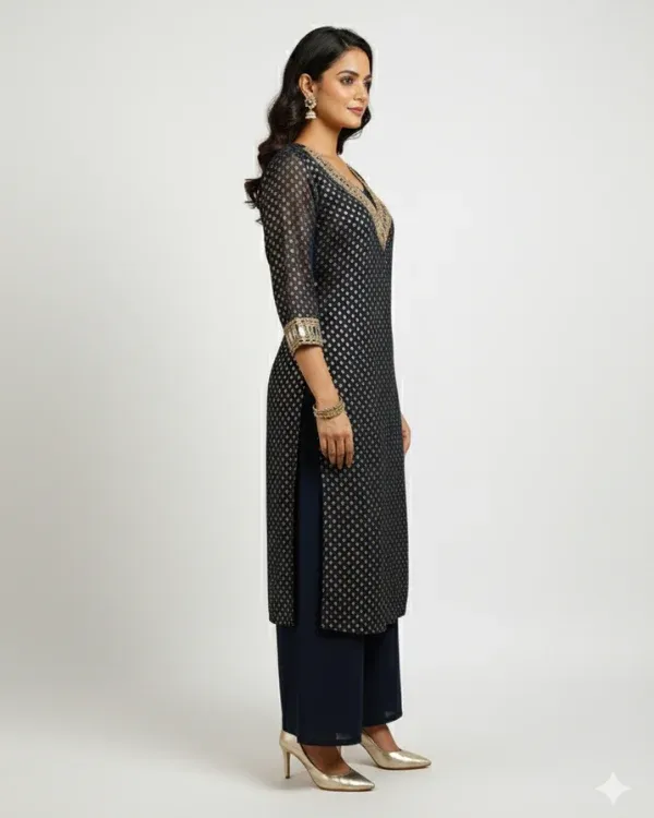 Navy_Blue_Kurta_Set_With_Palazzo_For_Women