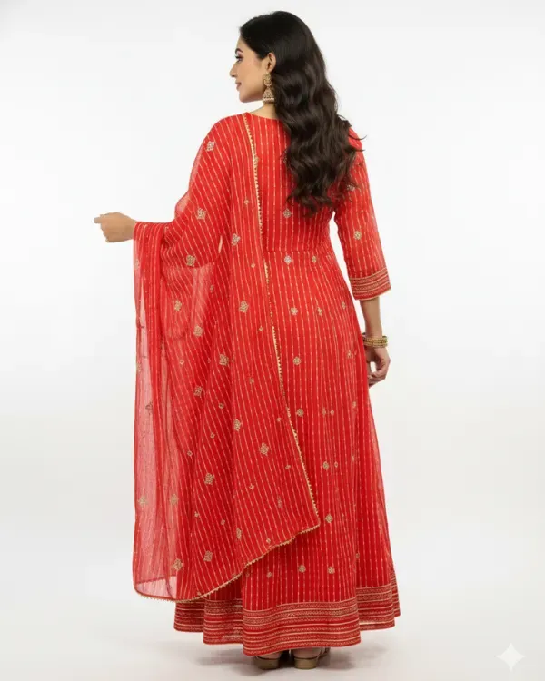 Orange_Bandhani_Anarkali_Heavy_Georgette_Suit_Set_With_Dupatta_For_Women