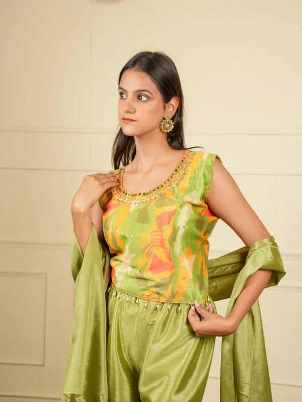 Green_Party_Wear_Designer_Co-Ord_Set_For_Women