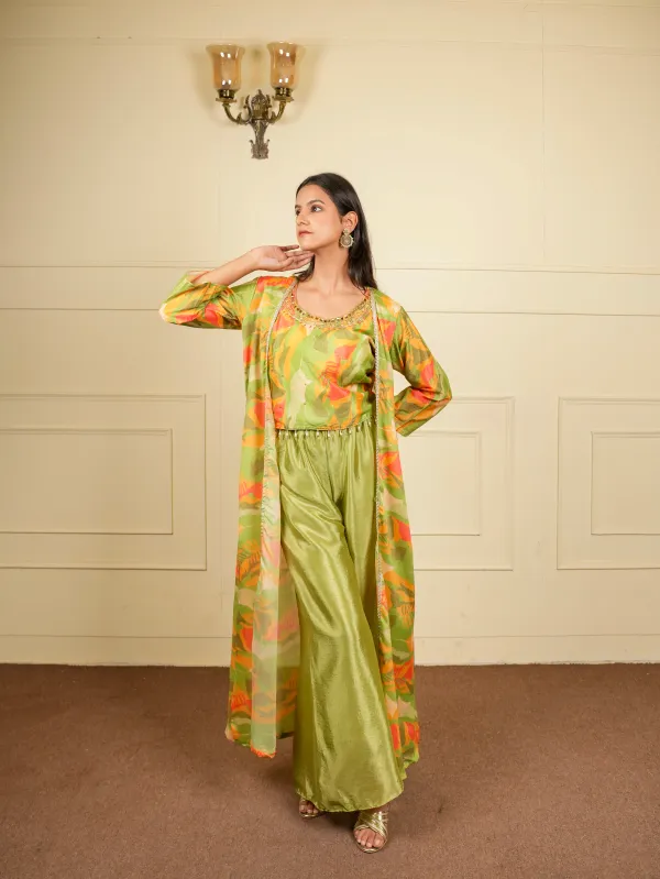 Green_Party_Wear_Designer_Co-Ord_Set_For_Women