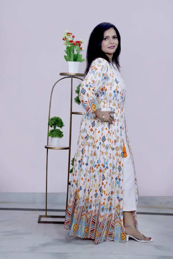Peach_Printed_Maxi_Gown_With_Attached_Printed_Overlay_Set_For_Women