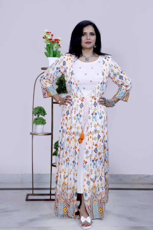Peach_Printed_Maxi_Gown_With_Attached_Printed_Overlay_Set_For_Women
