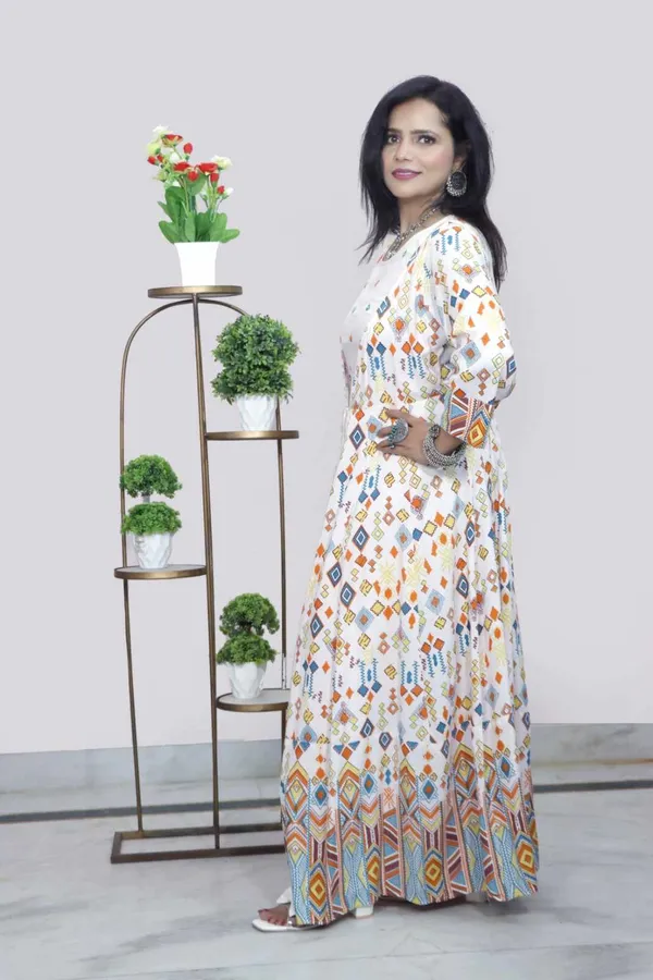 Peach_Printed_Maxi_Gown_With_Attached_Printed_Overlay_Set_For_Women