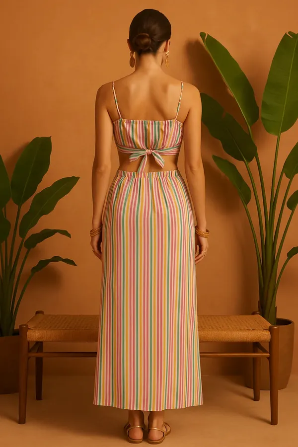 Multicolor_Cotton_Silk_Multicolour_Striped_Co-Ord_Set_(Crop_Top_Skirt)_For_Women