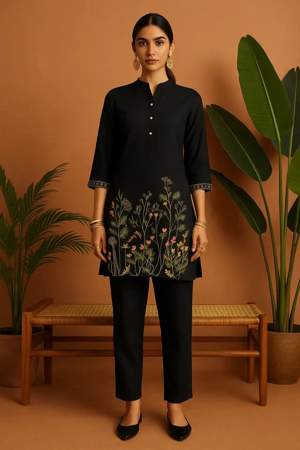 Black_Rayon_Floral_Embroidered_Co-Ord_Set_For_Women