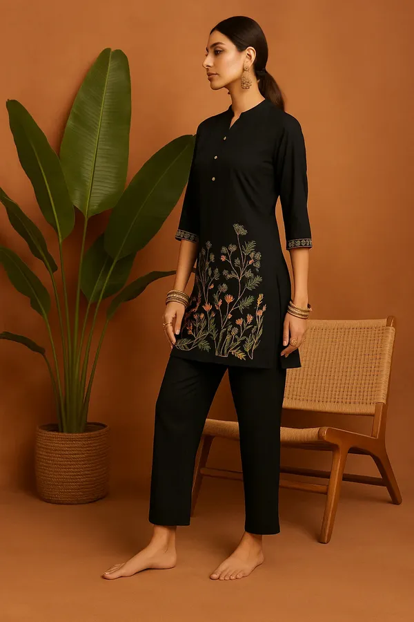 Black_Rayon_Floral_Embroidered_Co-Ord_Set_For_Women