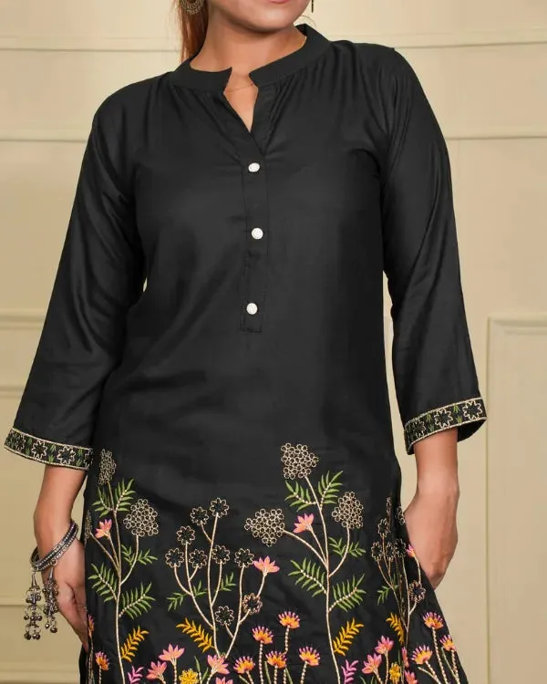 Black_Rayon_Floral_Embroidered_Co-Ord_Set_For_Women