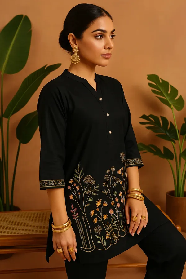 Black_Rayon_Floral_Embroidered_Co-Ord_Set_For_Women