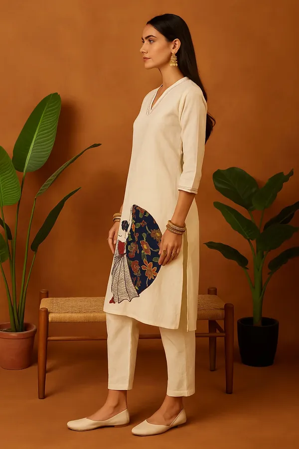 Off_White_Cotton_Co-Ord_Set_With_Subtle_Thread_Detailing_For_Women