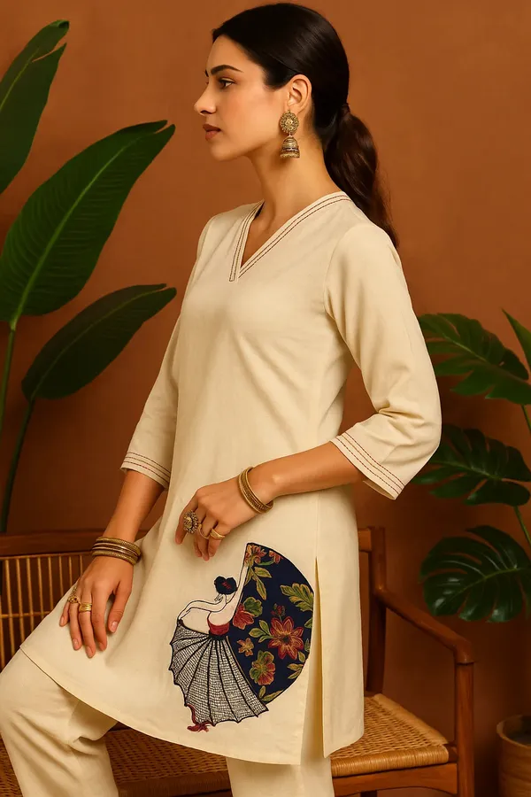 Off_White_Cotton_Co-Ord_Set_With_Subtle_Thread_Detailing_For_Women