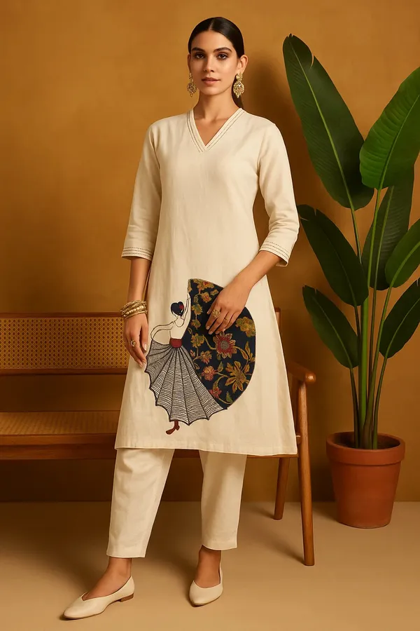 Off_White_Cotton_Co-Ord_Set_With_Subtle_Thread_Detailing_For_Women