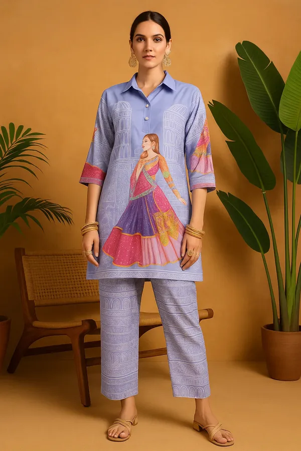 Lavender_Rayon_Ethnic_Printed_Co-Ord_Set_For_Women