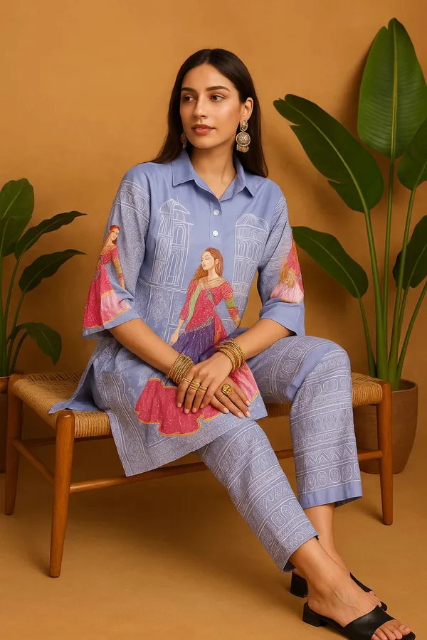 Lavender_Rayon_Ethnic_Printed_Co-Ord_Set_For_Women