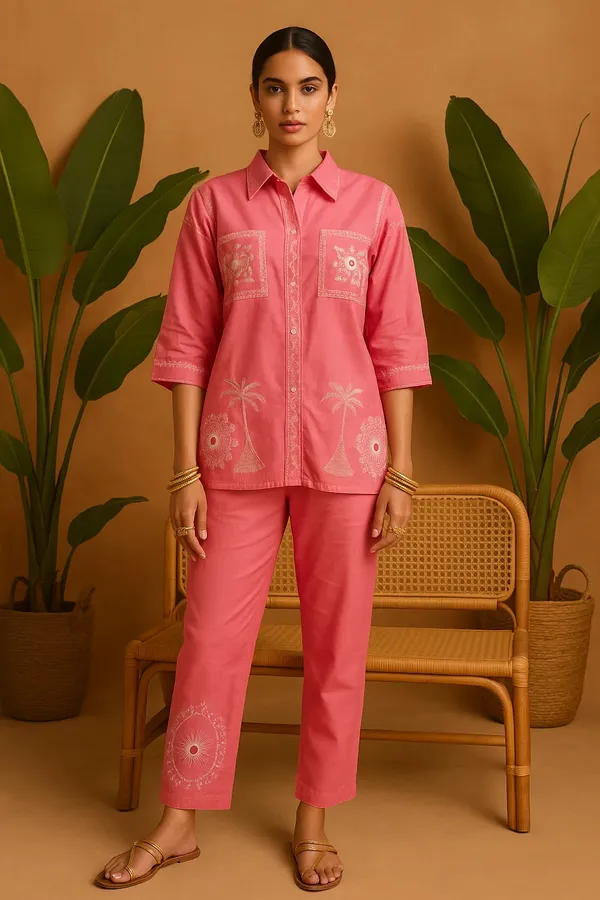 Pink_Cotton_Embroidered_Cotton_Kurta_Set_With_Mirror_Work_For_Women