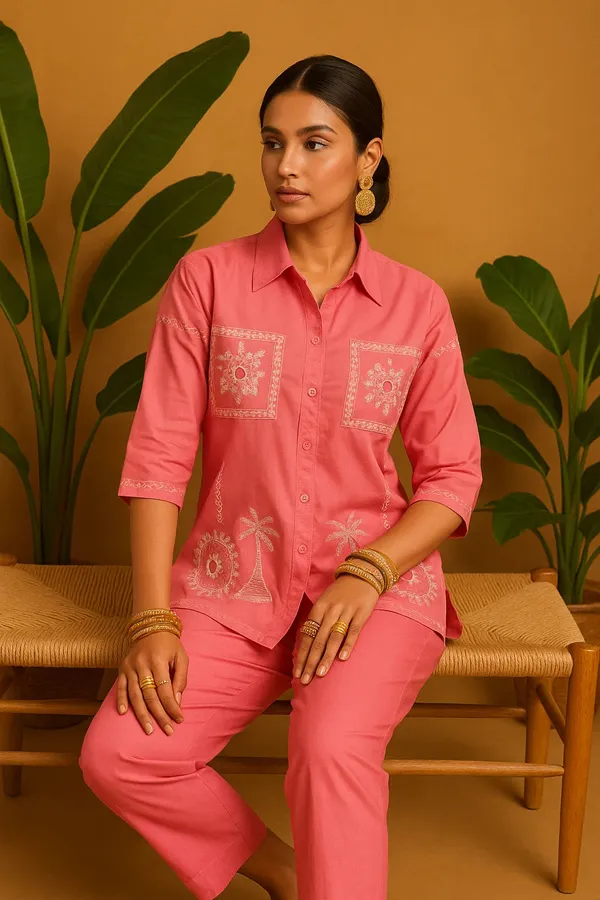 Pink_Cotton_Embroidered_Cotton_Kurta_Set_With_Mirror_Work_For_Women