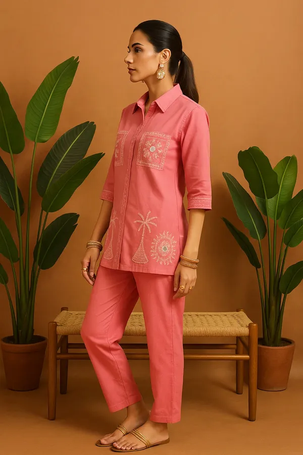 Pink_Cotton_Embroidered_Cotton_Kurta_Set_With_Mirror_Work_For_Women