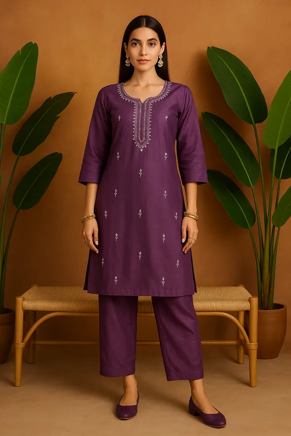 Purple_Roman_Silk_Embroidered_Cotton_Co-Ord_Set_For_Women