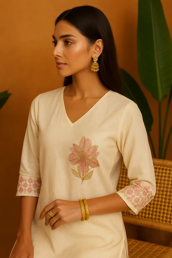 Off_White_Embroidered_Cotton_Kurta_Set_With_Floral_Motifs_For_Women
