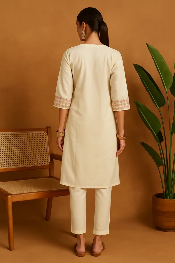 Off_White_Embroidered_Cotton_Kurta_Set_With_Floral_Motifs_For_Women