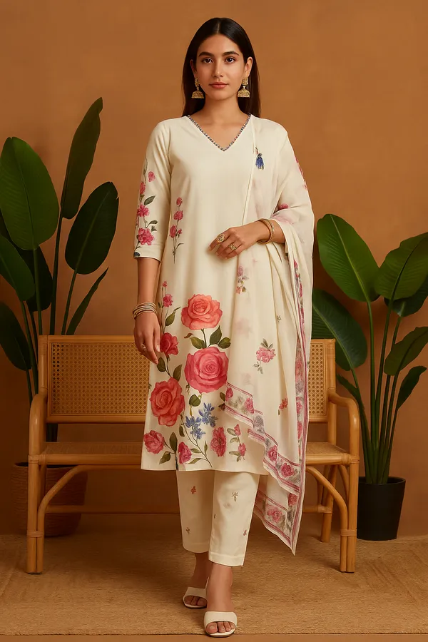 Off_White_Linen_Cotton_Floral_Printed_Suit_Set_With_Dupatta_For_Women
