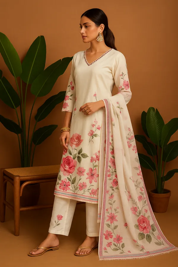 Off_White_Linen_Cotton_Floral_Printed_Suit_Set_With_Dupatta_For_Women