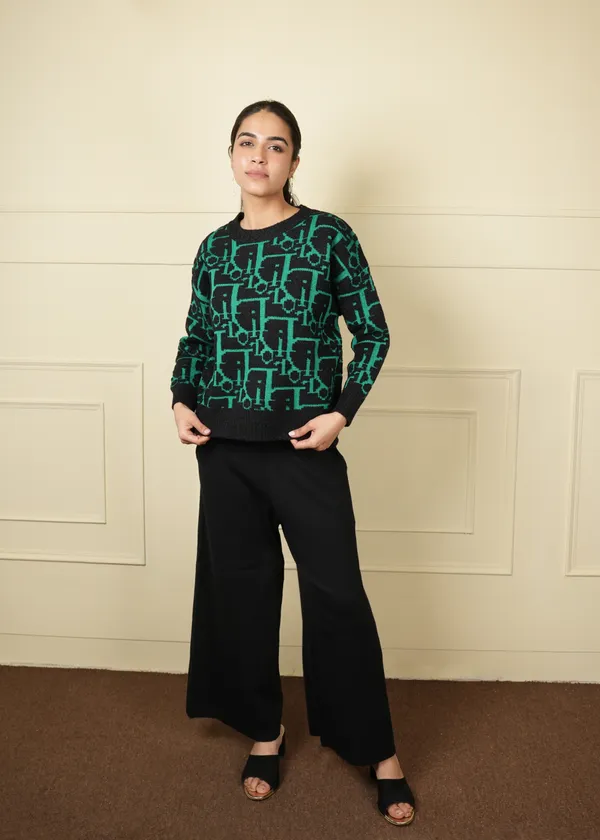 Green_Black_Top_Parallel_Co-Ord_Set_For_Women