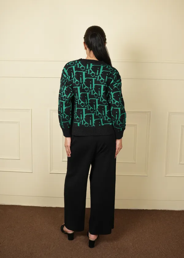 Green_Black_Top_Parallel_Co-Ord_Set_For_Women