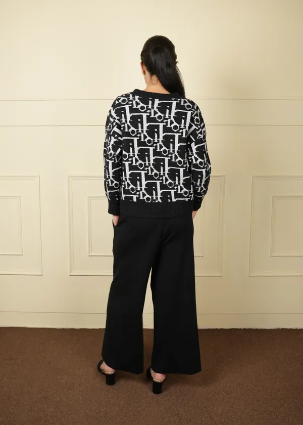 Black_White_Top_Parallel_Co-Ord_Set_For_Women